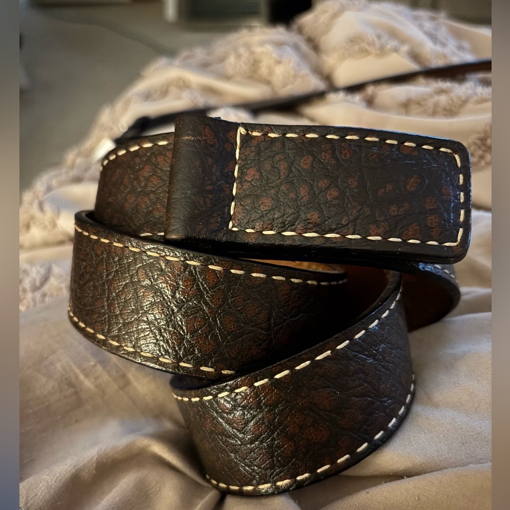 VINTAGE TONY LAMA Belt 36 Brown Cowhide leather Western Cowboy Rodeo​​ - Picture 6 of 8